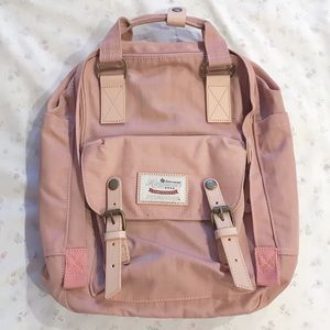Himawari Pink Canvas Laptop Bookbag Backpack